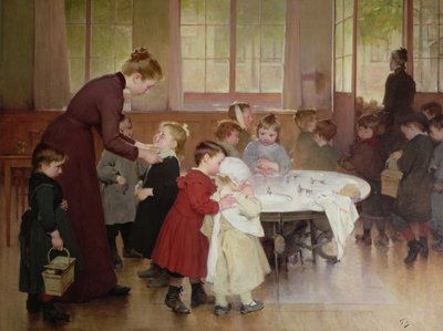 Nursery School by Henri Jules Jean Geoffroy